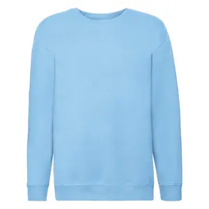 Modrá detská mikina Set-In Sweat Fruit of the Loom