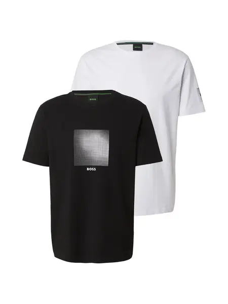 BOSS Tričko  čierna / biela