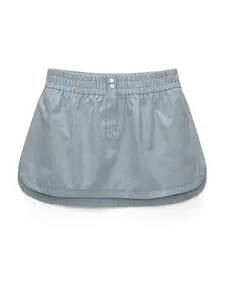 Pull&Bear Sukňa  dymovo modrá / biela