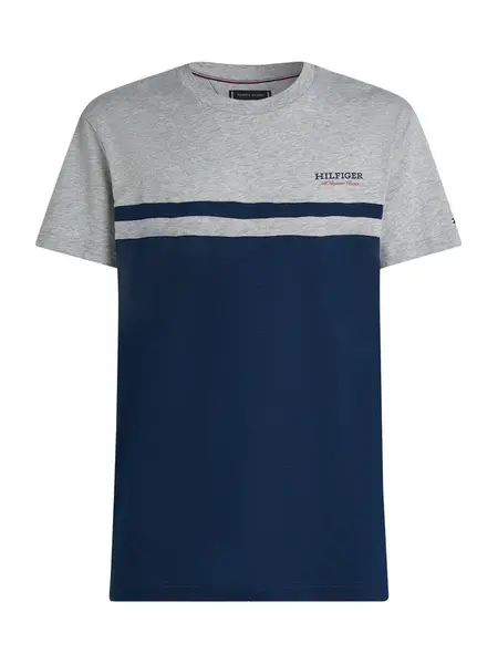 TOMMY HILFIGER Tričko  námornícka modrá / sivá