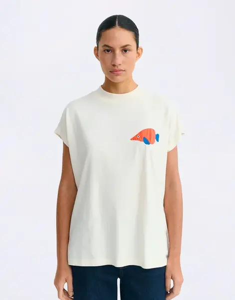 Tričko Thinking MU Volta trumpet patched Tee ECRU
