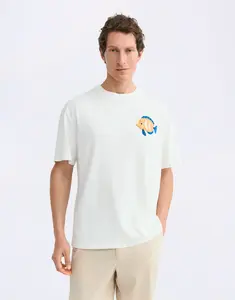 Tričko Thinking MU Thinking Mu Payaso Patch Aaron Tee WHITE