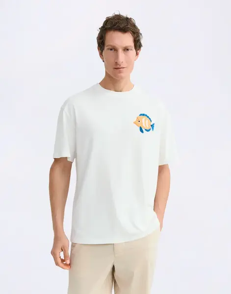 Thinking MU Thinking Mu Payaso Patch Aaron Tee WHITE XL