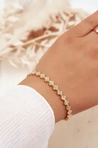 Boto Gold náramok so zirkónmi