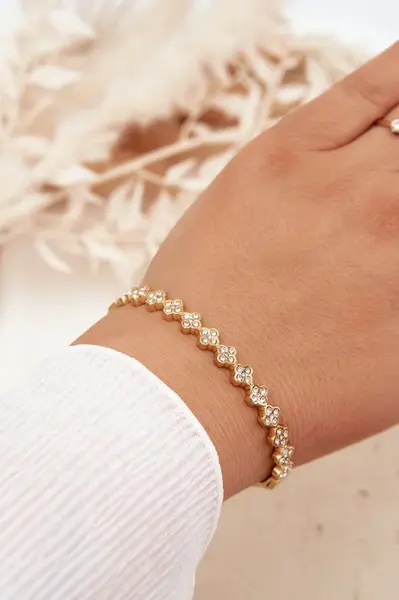 Boto Gold náramok so zirkónmi