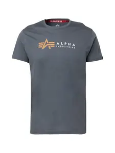 ALPHA INDUSTRIES Tričko  grafitová / marhuľová / biela