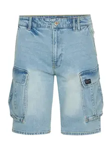 Petrol Industries Rifľové kapsáče  modrá denim