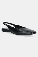 Kožené baleríny Vagabond Shoemakers DELIA černá barva, s odkrytou patou, 5907-201-20