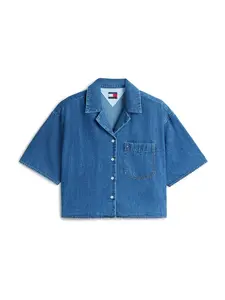 Tommy Jeans Blúzka  modrá denim