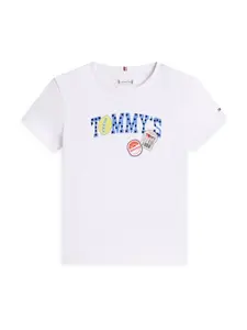 TOMMY HILFIGER Tričko 'RUNNING FRUIT'  modrá / žltá / čierna / biela