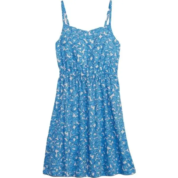 GAP V-SL BOW Dívčí šaty, modrá, velikost