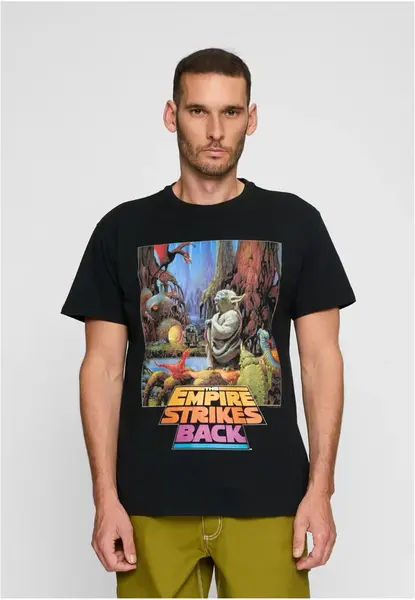 Čierne tričko s plagátom Yoda zo Star Wars