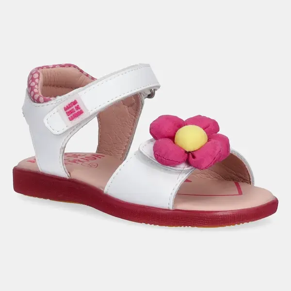 Dětské kožené sandály Agatha Ruiz de la Prada bílá barva, 252964