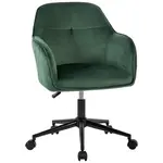 MID.YOU OTOČNÁ ŽIDLE, samet, zelená, černá