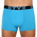 Styx Pánské boxerky sportovní guma nadrozměr světle modré (R1169) 3XL