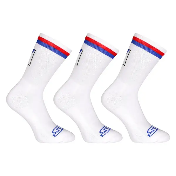 Styx 3PACK ponožky vysoké bílé trikolóra (3HV10111) L