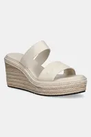 Kožené pantofle Calvin Klein WEDGE SANDAL 50 - HE