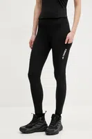 Legíny adidas TERREX Multi dámské, černá barva, hladké, JF1266
