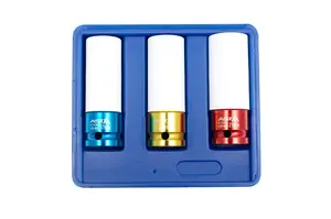Úderové hlavice 1/2", 17 - 21 mm, s krytkou na ALU kola, sada 3 ks - ASTA