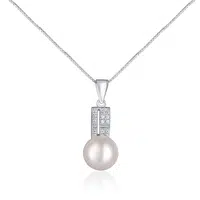 JwL Luxury Pearls Elegantní náhrdelník s pravou perlou a zirkony JL0645 (řetízek, přívěsek)