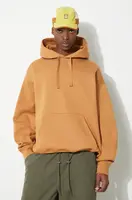Mikina Vans Premium Standards Surplus Po Hoodie LX pánská, hnědá barva, s kapucí, hladká, VN000GVQ1OU1