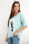 Kesi dámsky oversized top s krátkym rukávom