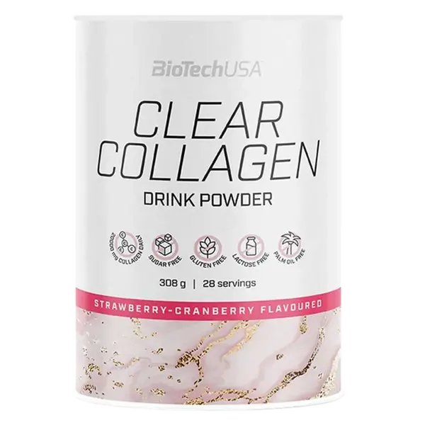 BioTech USA Clear Collagen 308g - jahoda, brusinka
