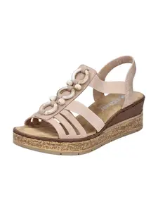 Rieker Sandále  púdrová