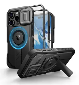 Dexnor MagSafe 360 Kickstand Camprotector obal iPhone 16 Pro Max, černý