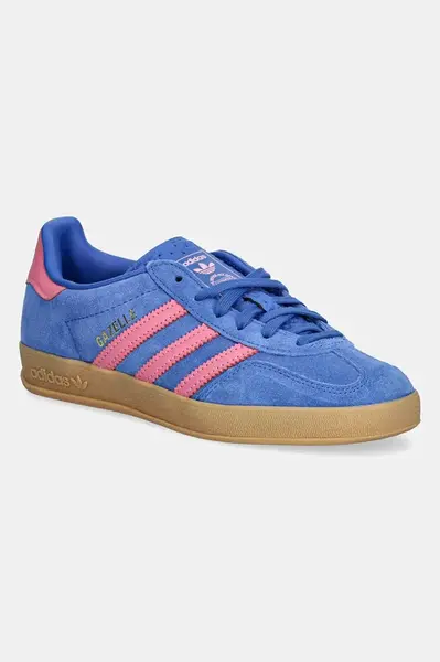 Semišové tenisky adidas Originals Gazelle Indoor modrá barva, JS4144