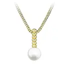 Silver Cat Okouzlující pozlacený náhrdelník s pravou perlou SC579 (řetízek, přívěsek)