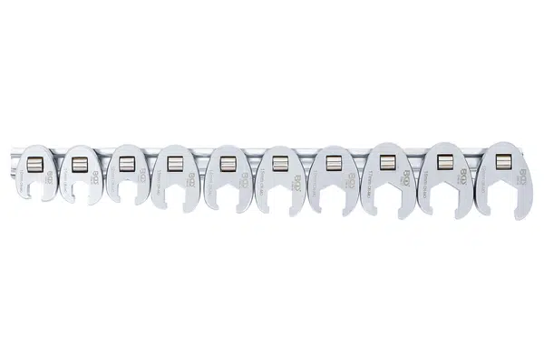 BGS technic Klíče ploché otevřené na ráčnu 3/8”, vel. 9-19 mm, sada 10 ks - BGS 1756