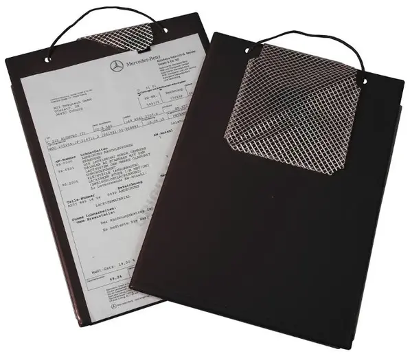 EICHNER Desky na dokumenty A4, se suchým zipem, poutkem a kapsou na klíče, černé - Edge