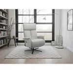 Sit & More RELAXAČNÍ KŘESLO, kůže, světle šedá