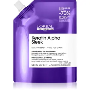 L’Oréal Professionnel Serie Expert Keratin Alpha Sleek šampón pre hladký vzhľad vlasov Refill 500 ml