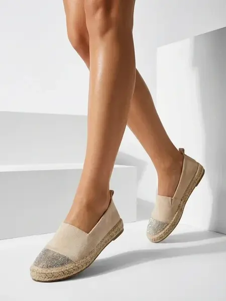 Dámske espadrilky s kamienkami Avira