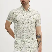 Košile Guess RAYON pánská, zelená barva, slim, s klasickým límcem, M5GH75 WD4Z2