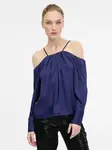 Tmavě modrá dámská halenka s odhalenými rameny ORSAY - Dámské