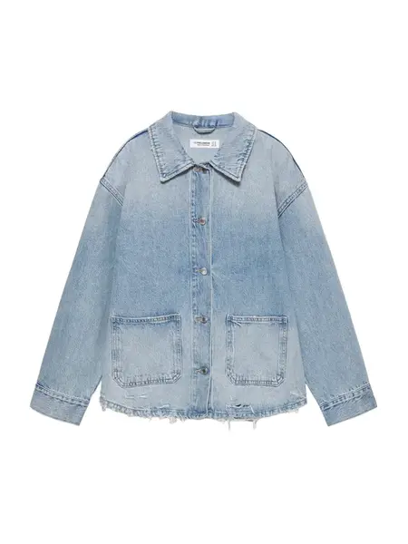 Pull&Bear Prechodná bunda  modrá denim