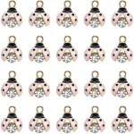 50Pcs Alloy Rhinestones Enamel Pendants