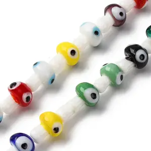 Handmade Evil Eye Lampwork Beads Strands