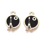 Rack Plating Alloy Enamel Pendants