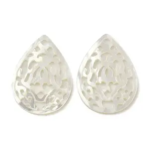 Natural White Shell Hollow Pendants