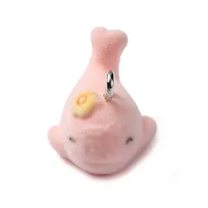 Flocky Marine Organism Resin Pendants