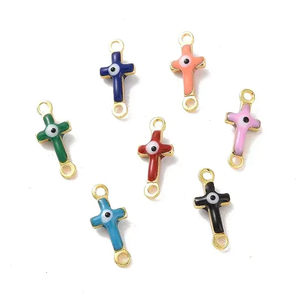 Brass Enamel Connector Charms