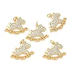 Brass Micro Pave Cubic Zirconia Pendants