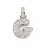 Brass Micro Pave Clear Cubic Zirconia Pendants
