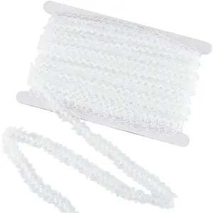 25M Nylon Elastic Pleated Lace Trim