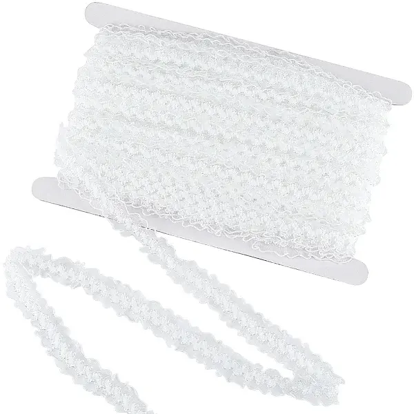 25M Nylon Elastic Pleated Lace Trim