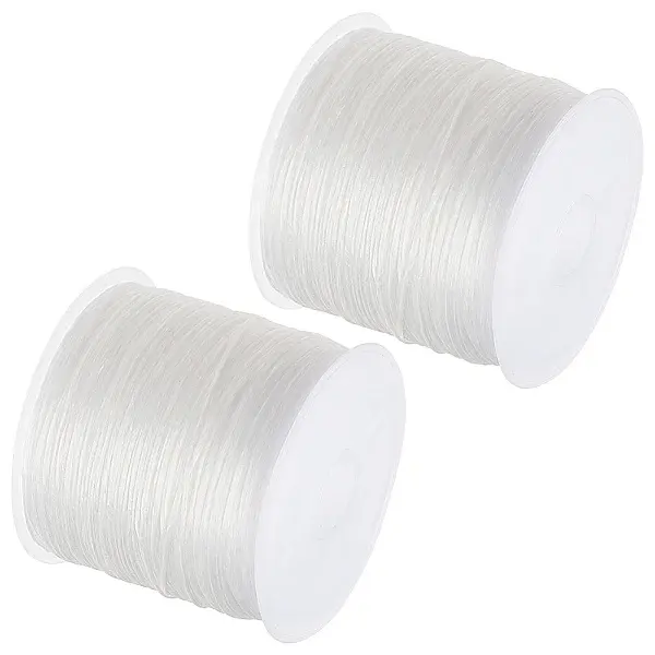 2 Rolls Flat Elastic Crystal Spandex String
